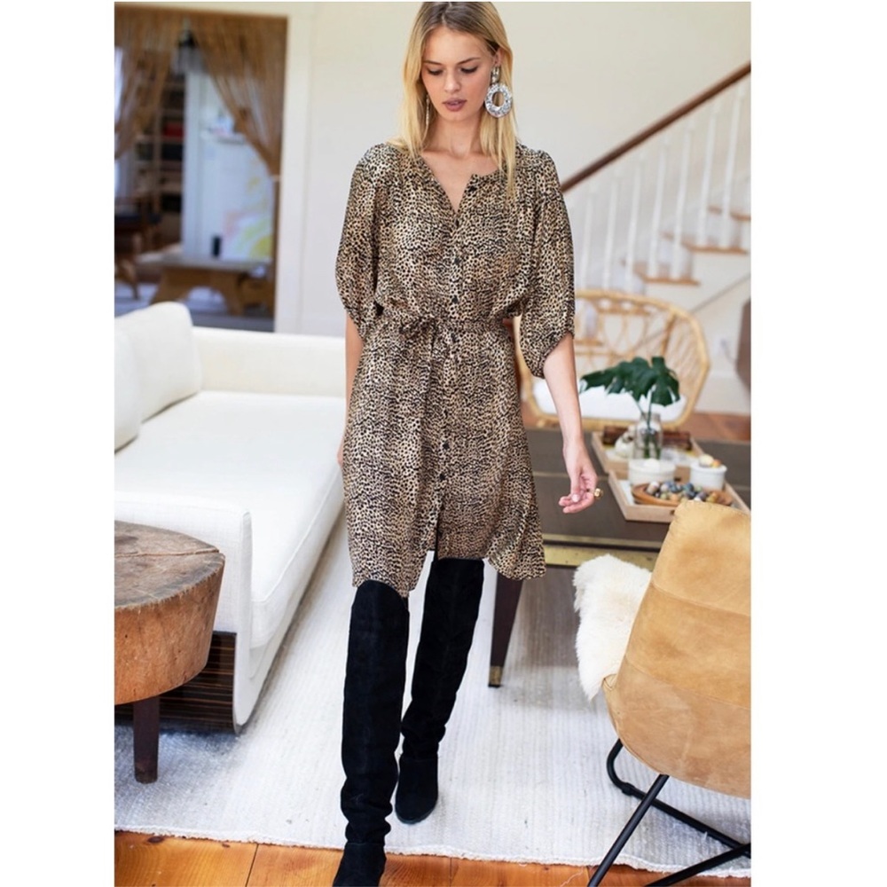 Emerson Fry Silk Fiona Dress in Little Cheetah M